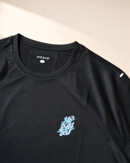 Daily Movement Tee / Black / Men / Logo / construction detail