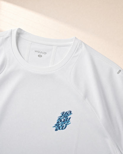 Daily Movement Tee / White / Men / Logo / construction detail