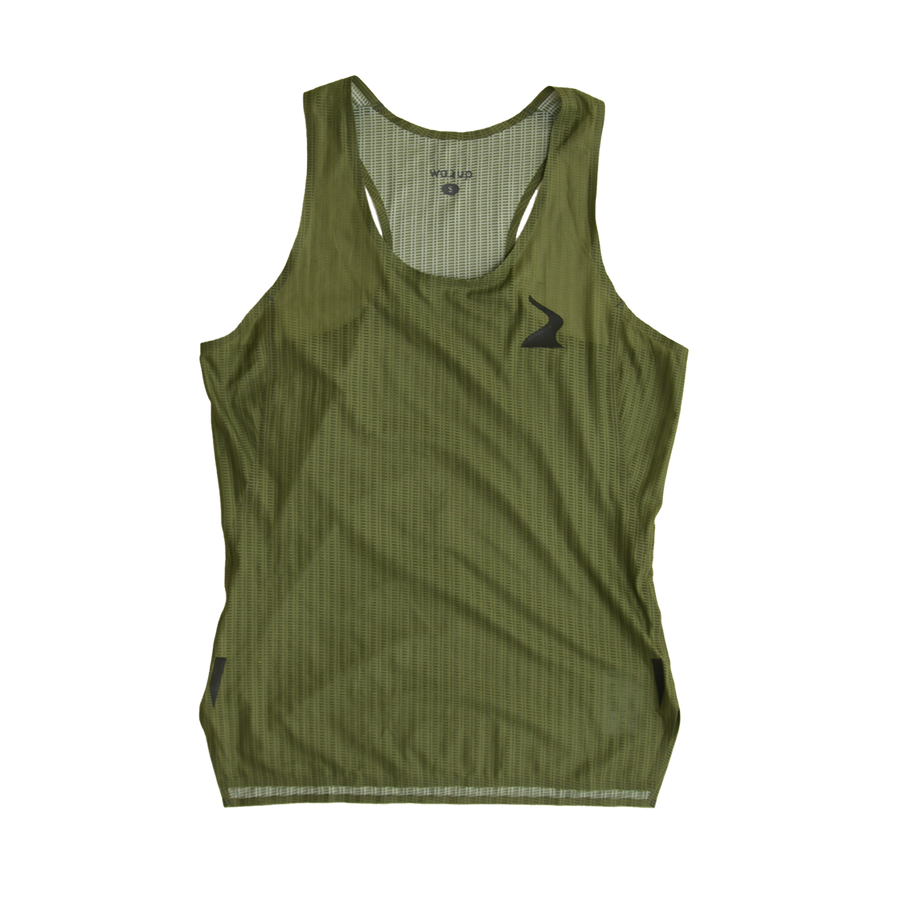Female PB Performance Singlet - Mossaic - Olive