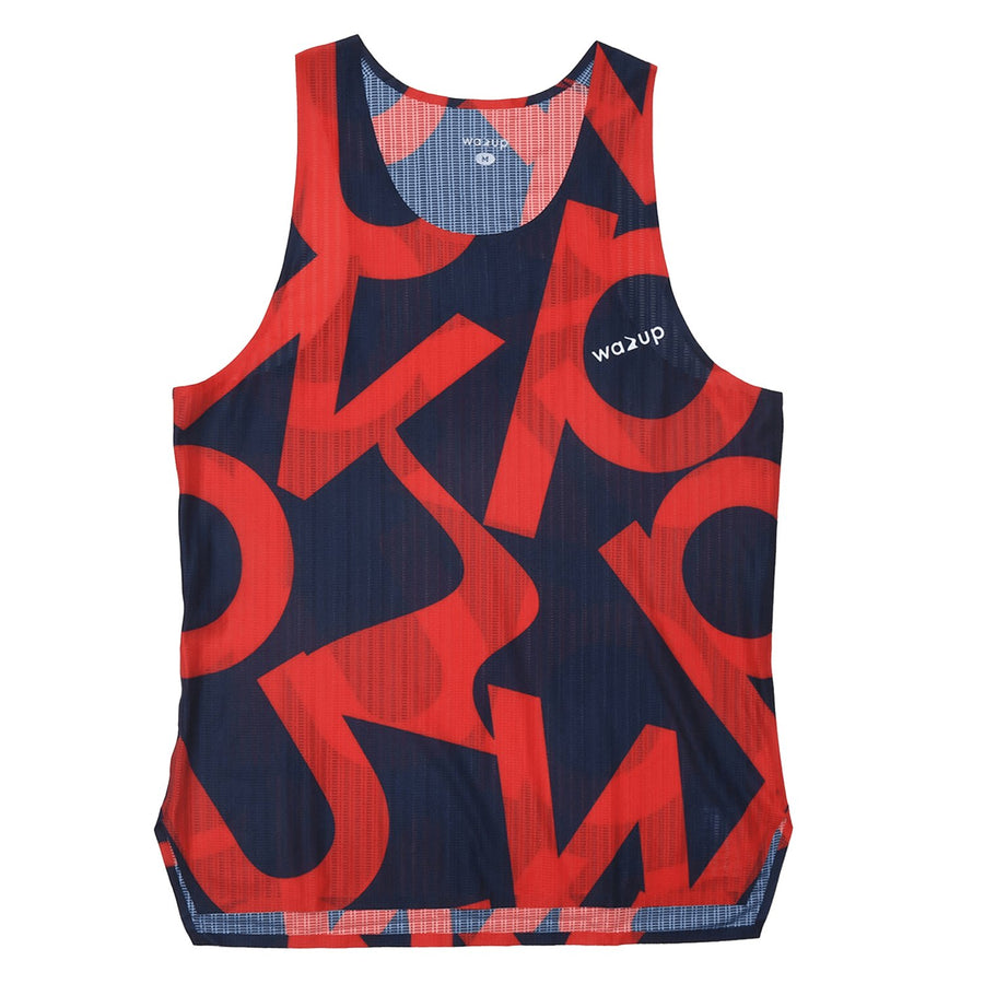 Male PB Performance Singlet w1.2 - Big & Bold - red/navy