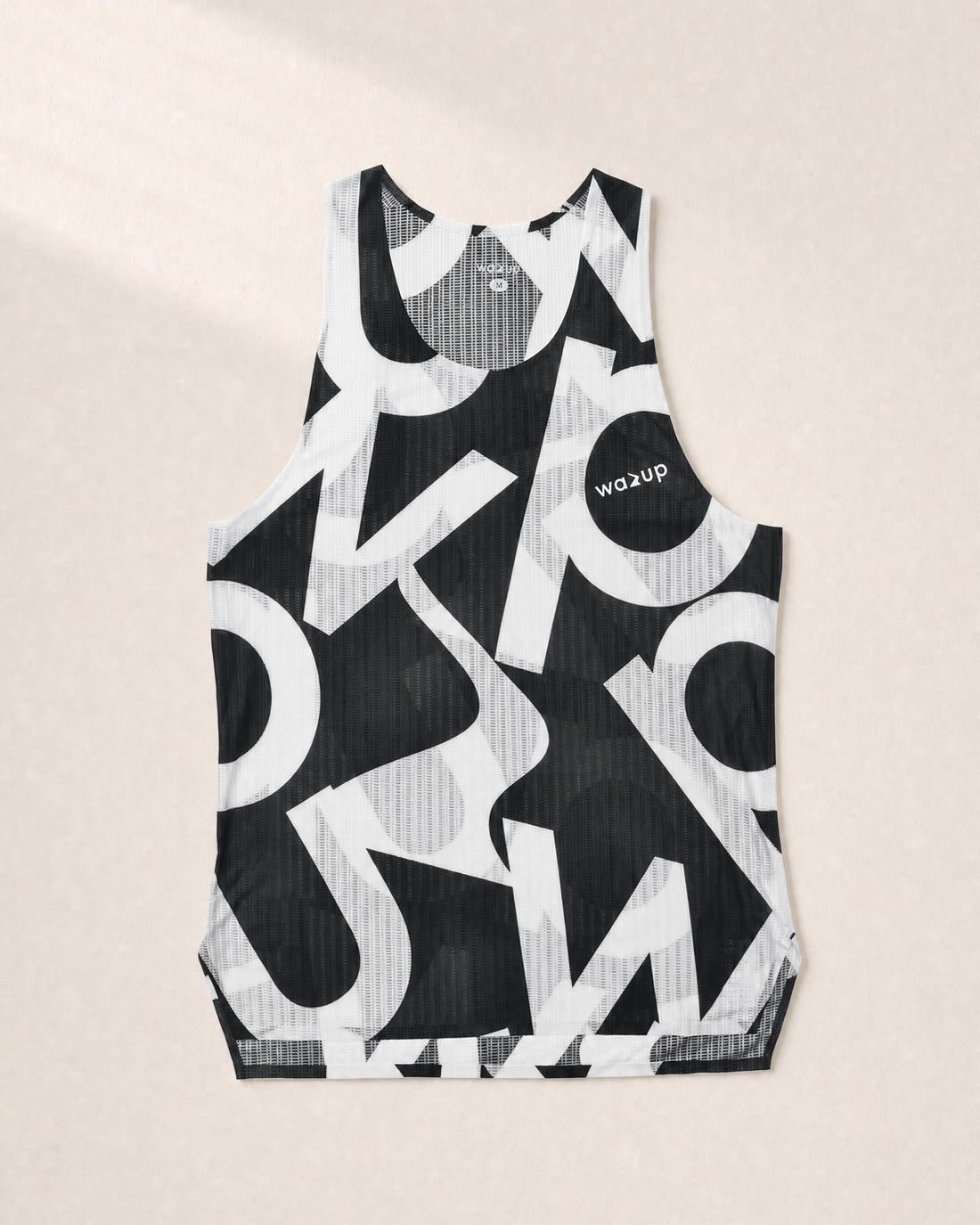 Male PB Performance Singlet w1.2 - Big & Bold - white/black - 3D Front