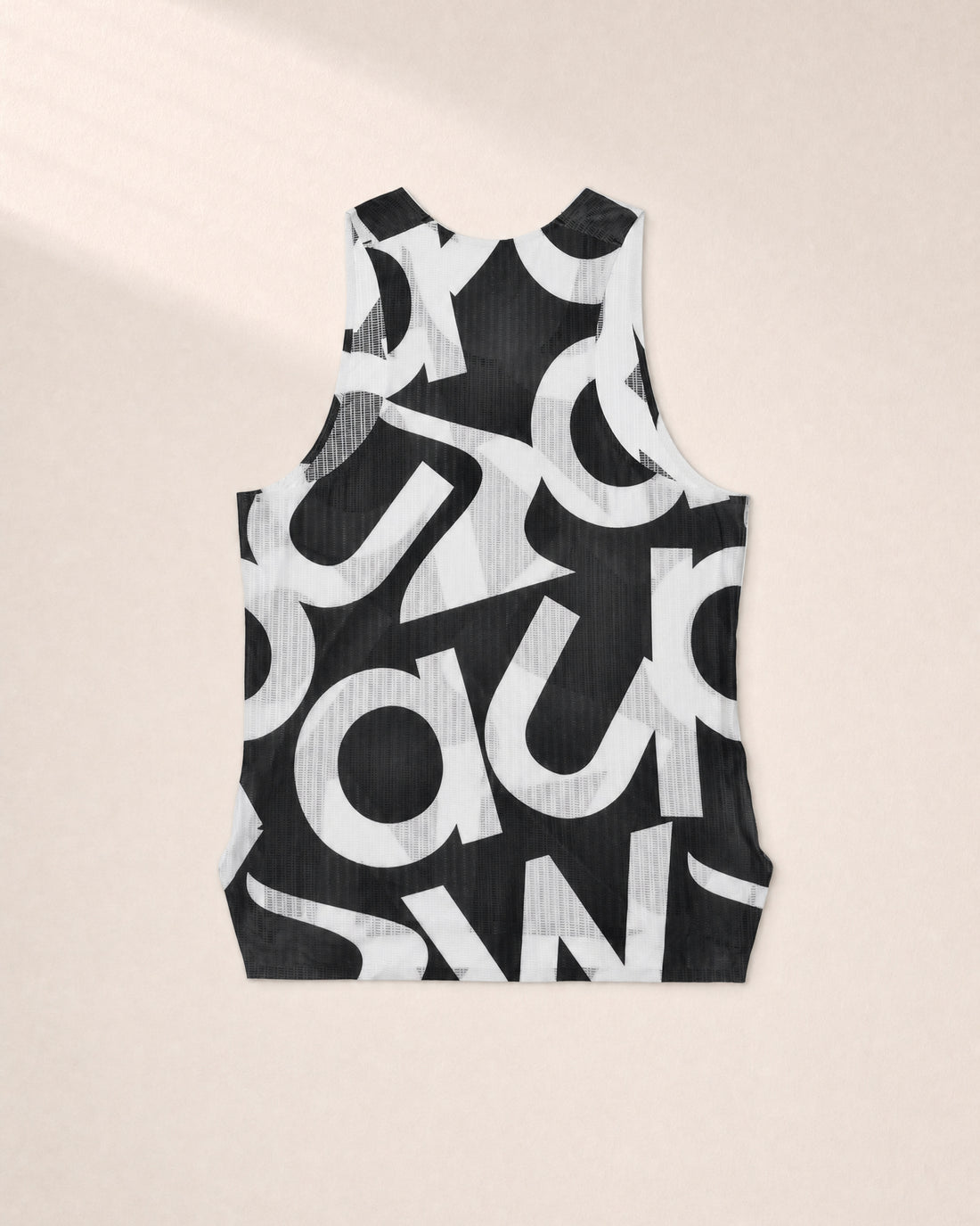 Male PB Performance Singlet w1.2 - Big & Bold - white/black - 3D Back