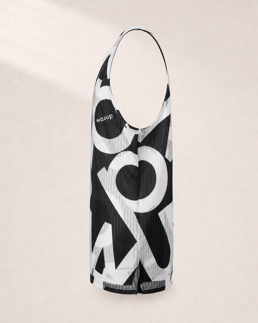 Male PB Performance Singlet w1.2 - Big & Bold - white/black - 3D Side