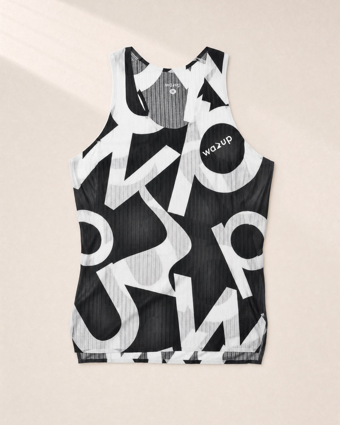 Female PB Performance Singlet w1.2 - Big & Bold - white/black - 3D Front