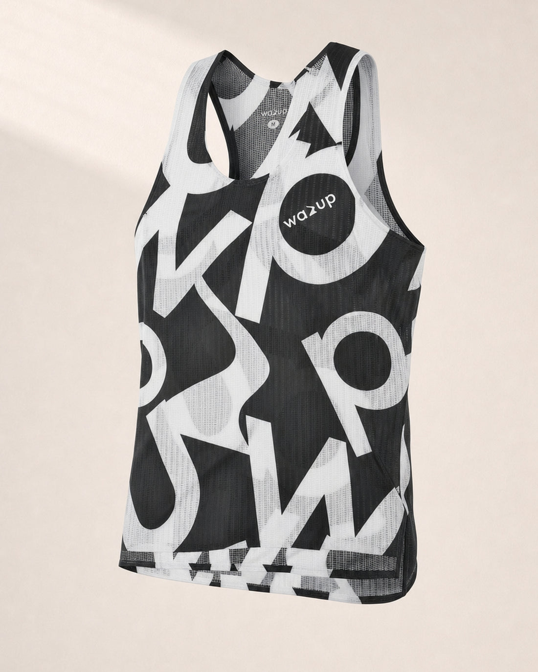 Female PB Performance Singlet w1.2 - Big & Bold - white/black - 3/4 Angle