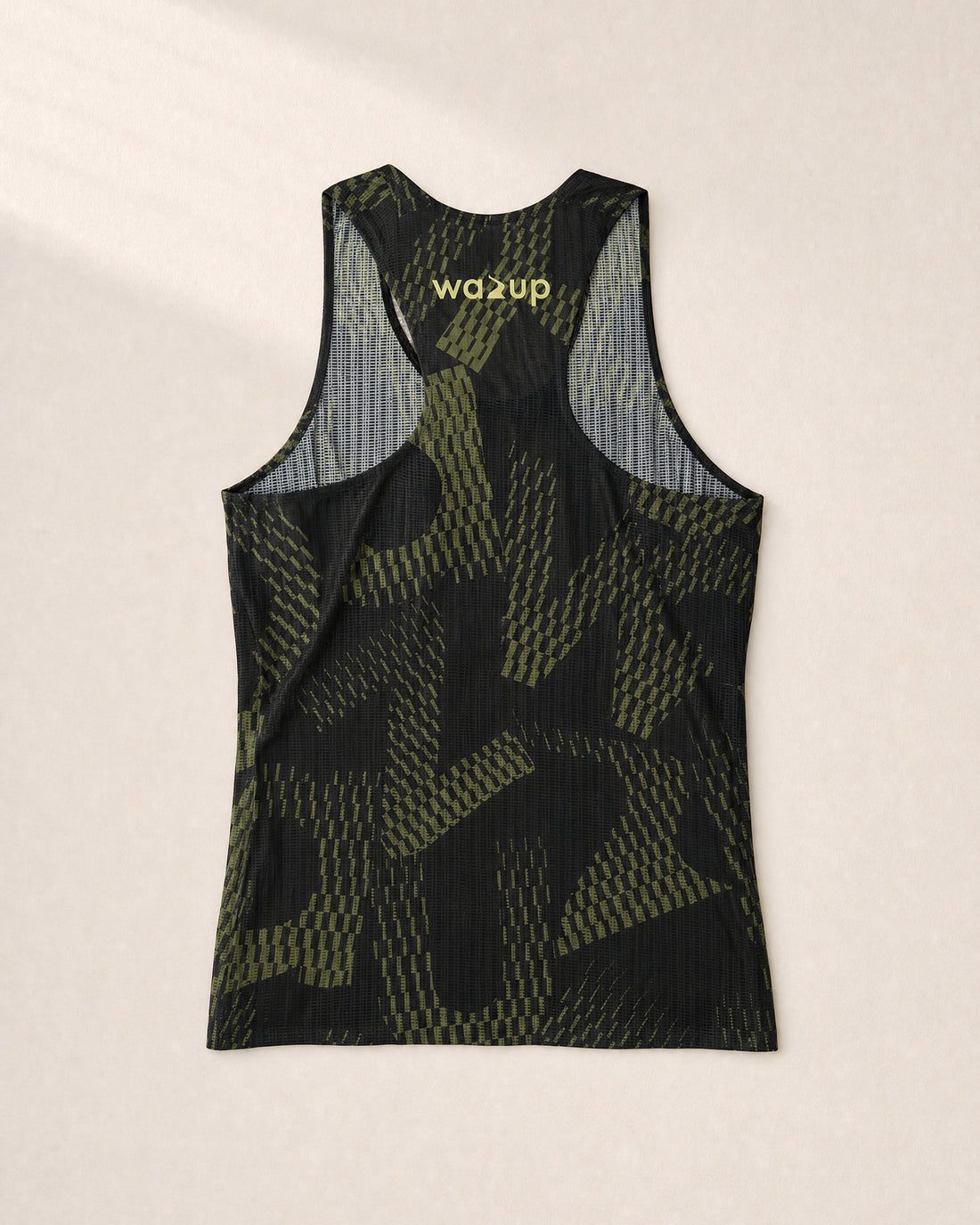 Female PB Performance Singlet - Mossaic B&B - Gray Green - 3D Back