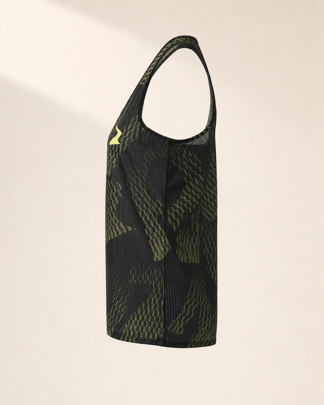 Female PB Performance Singlet - Mossaic B&B - Gray Green - 3D Side