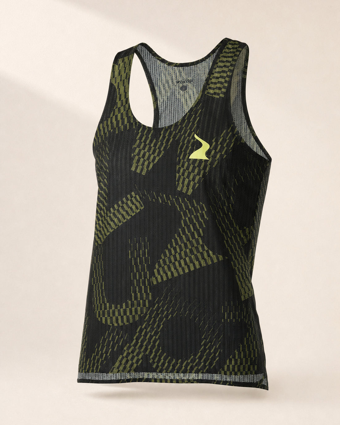 Female PB Performance Singlet - Mossaic B&B - Gray Green - 3/4 Angle