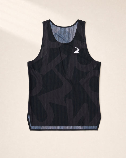Male PB Performance Singlet w1.2 - Big & Bold - black - 3D Front