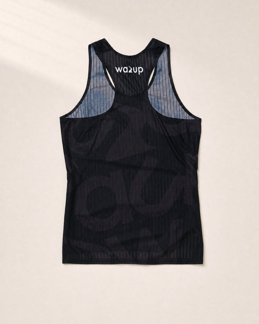 Female PB Performance Singlet w1.2 - Big & Bold - black - 3D Back