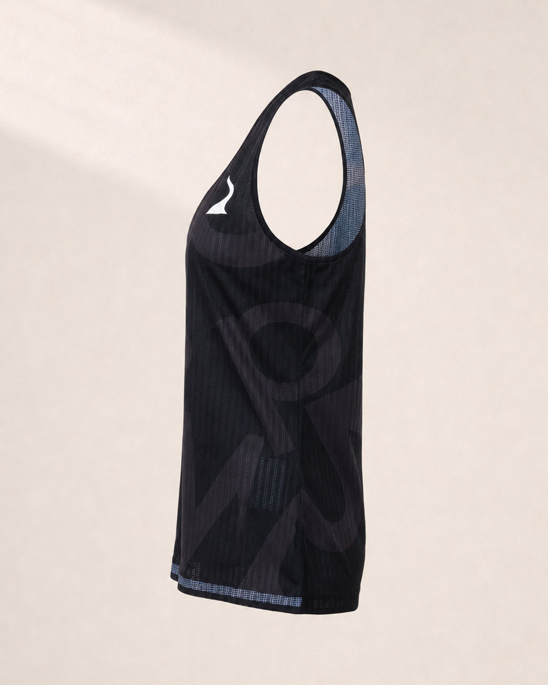 Female PB Performance Singlet w1.2 - Big & Bold - black - 3D Side