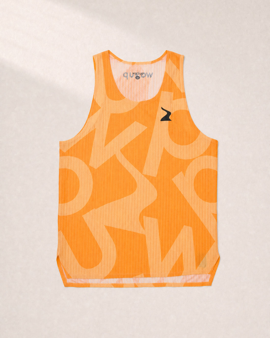Male PB Performance Singlet w1.2 - Big & Bold - orange - 3D Front