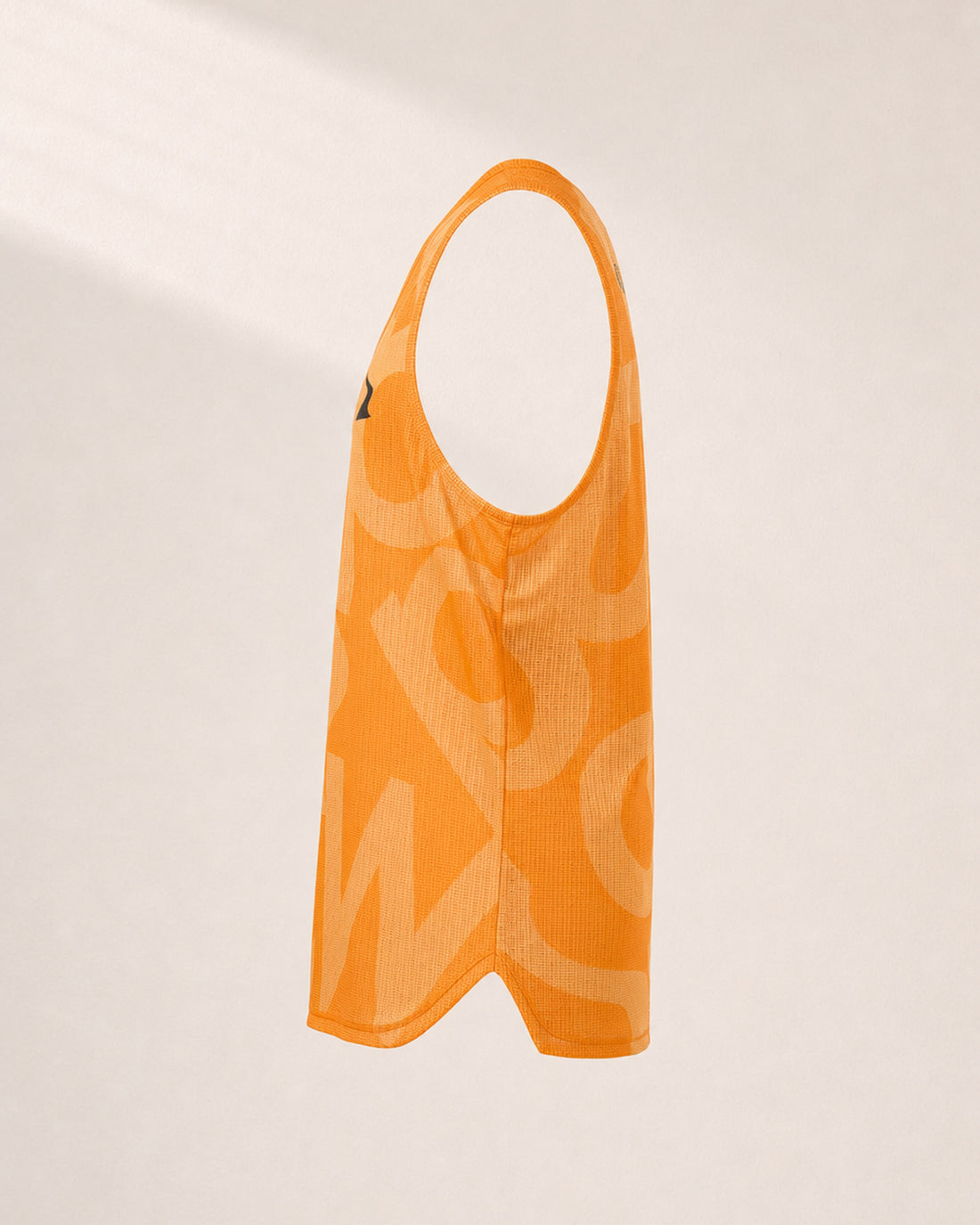 Male PB Performance Singlet w1.2 - Big & Bold - orange - 3D Side