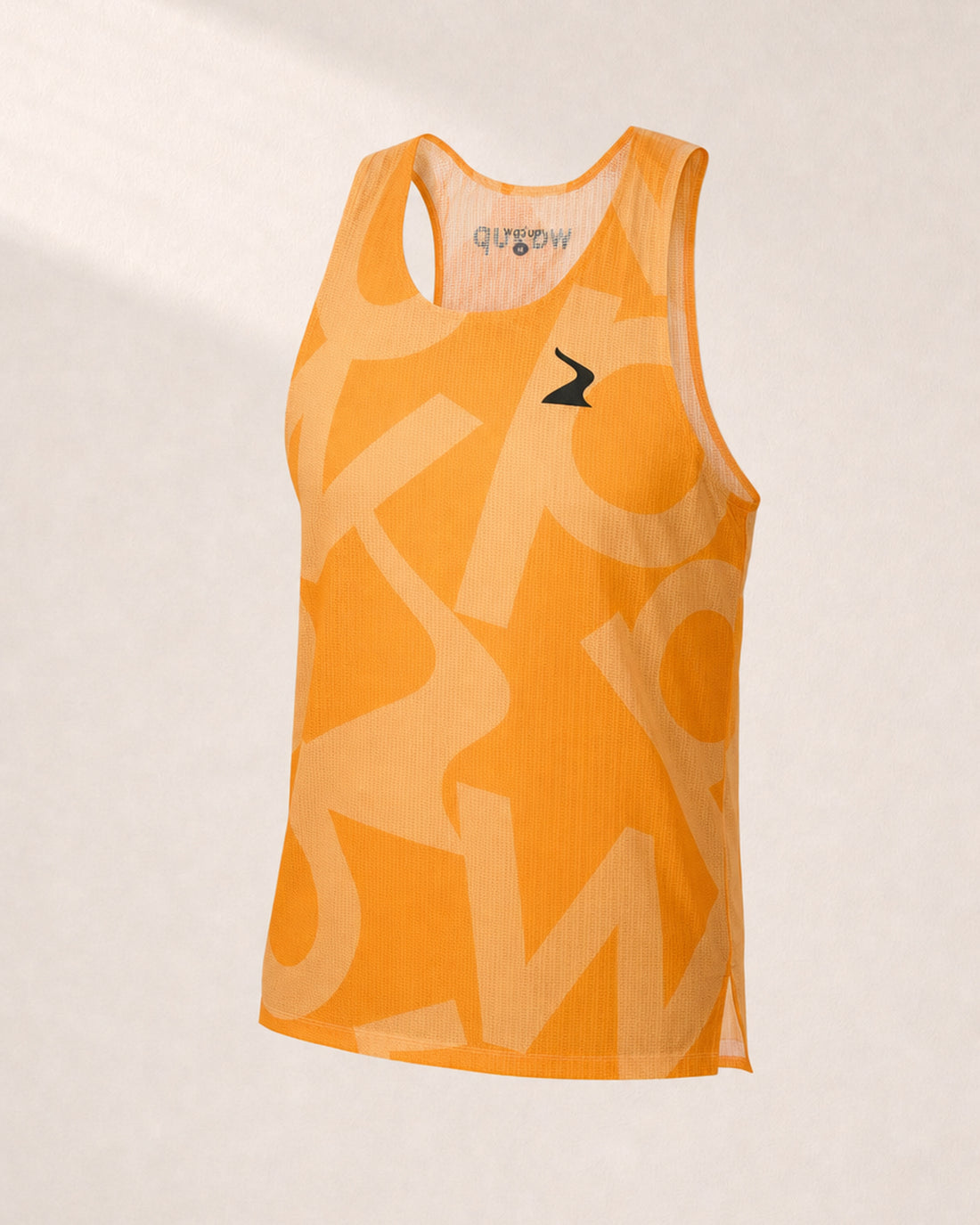 Male PB Performance Singlet w1.2 - Big & Bold - orange - 3/4 Angle