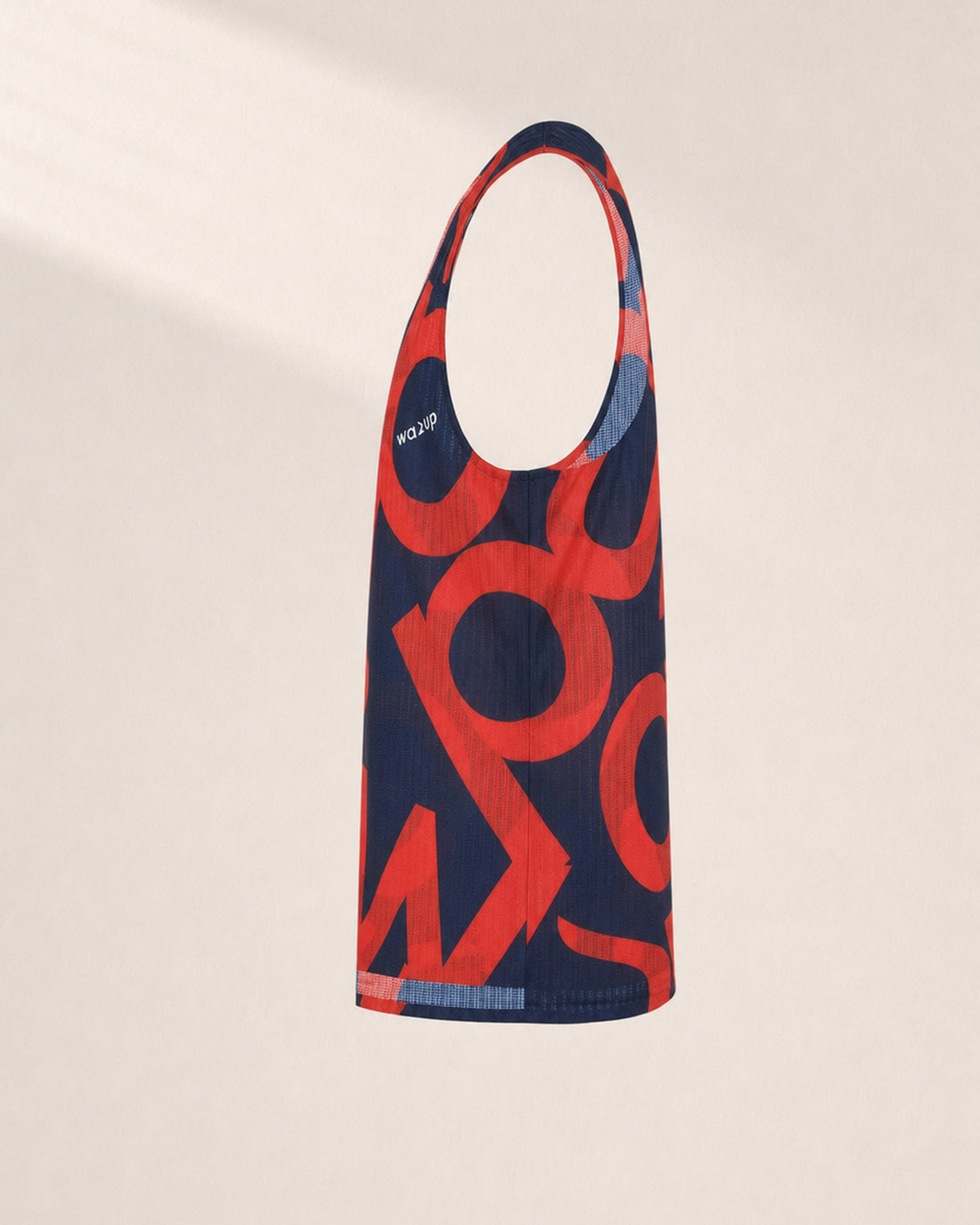 Male PB Performance Singlet w1.2 - Big & Bold - red/navy - 3D Side