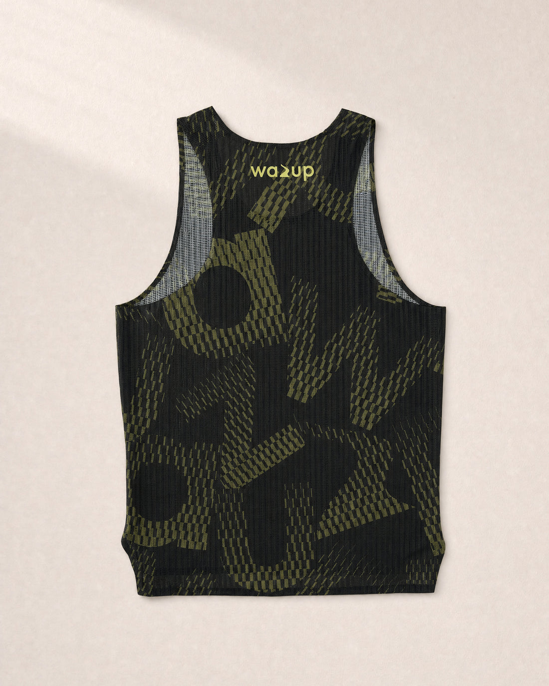 Male PB Performance Singlet - Mossaic B&B - Gray Green - 3D Back