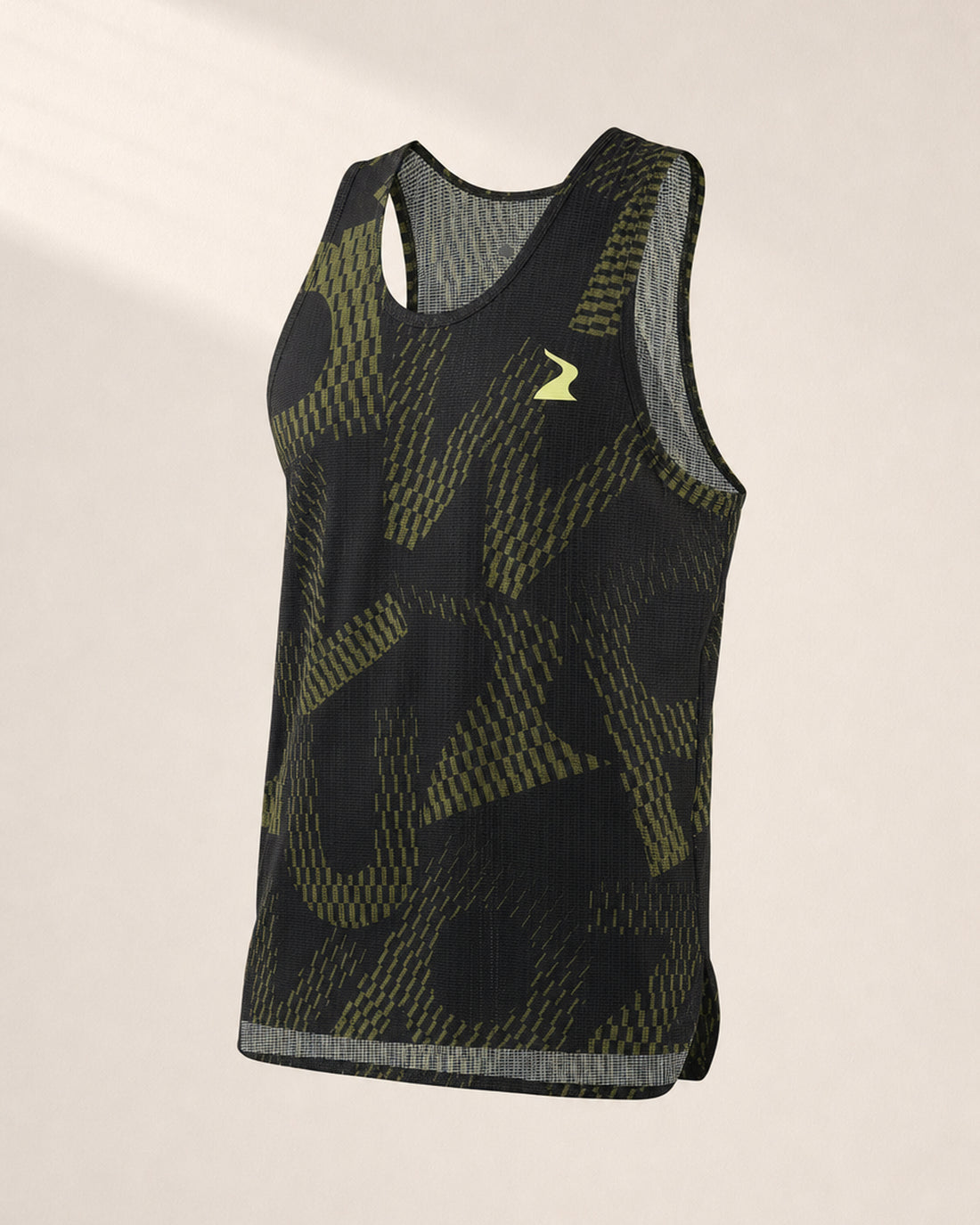 Male PB Performance Singlet - Mossaic B&B - Gray Green - 3/4 Angle