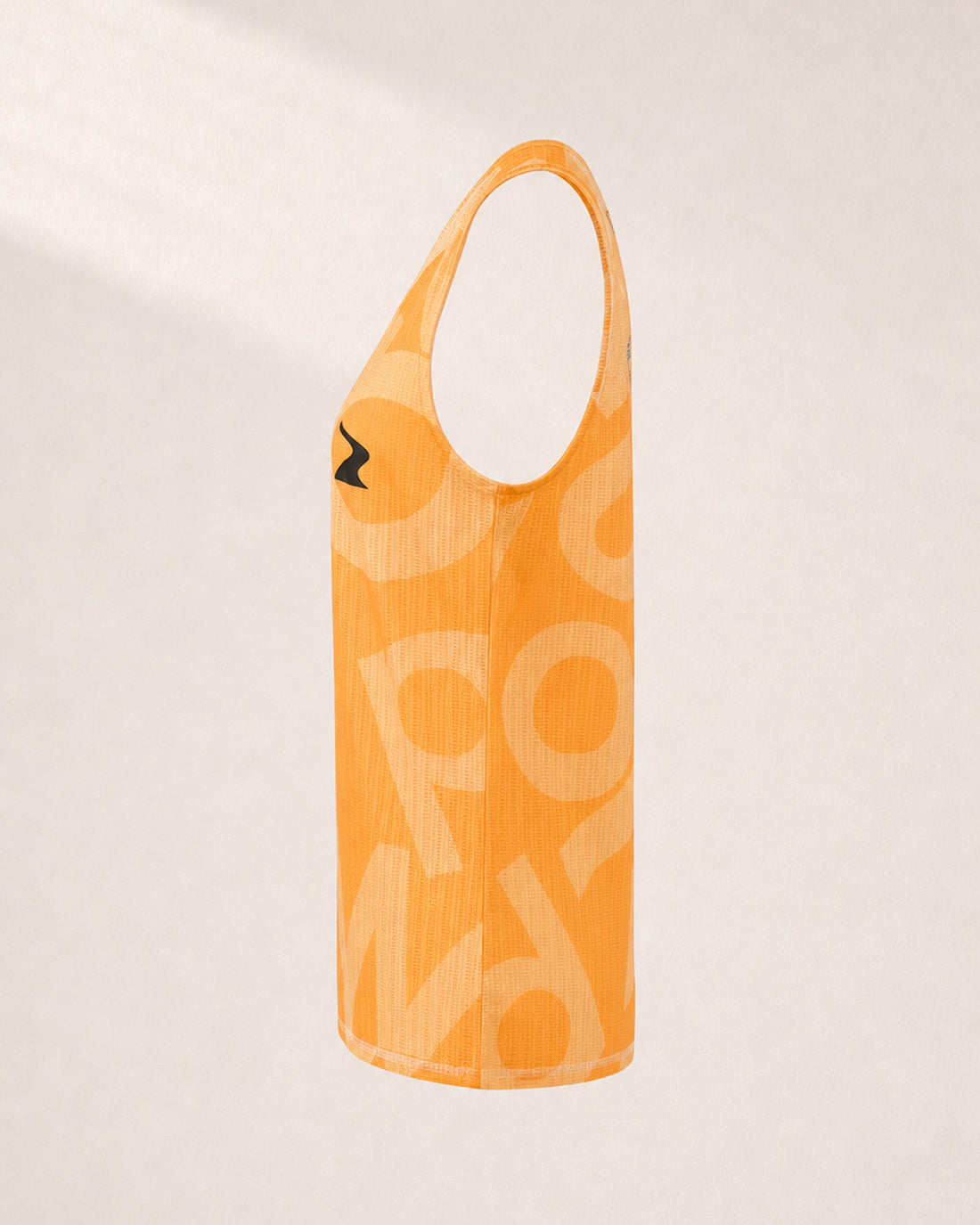 Female PB Performance Singlet w1.2 - Big & Bold - orange - 3D Side