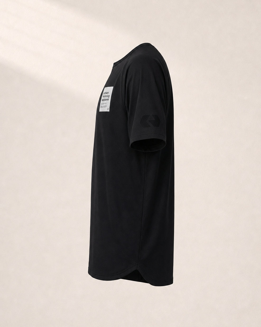 Male Urban Tee - Black / 3D Side